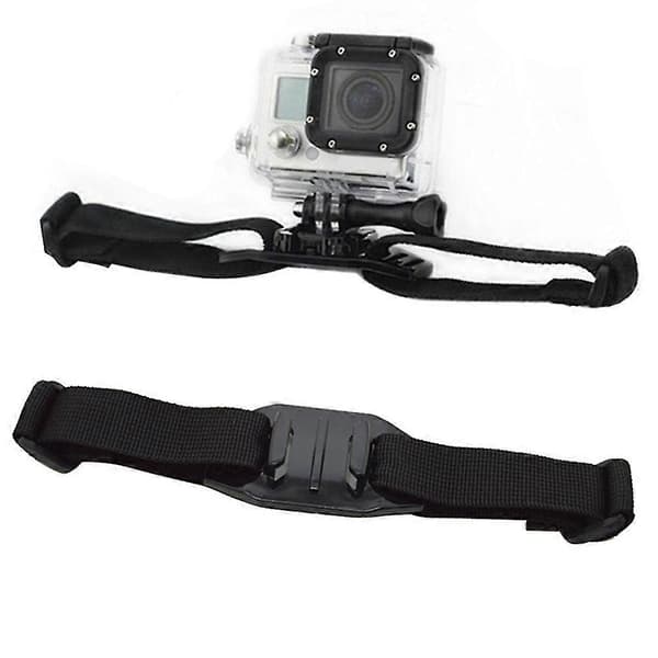 Justerbart hjälmfäste med ventilationsrem för actionkamera till GoPro