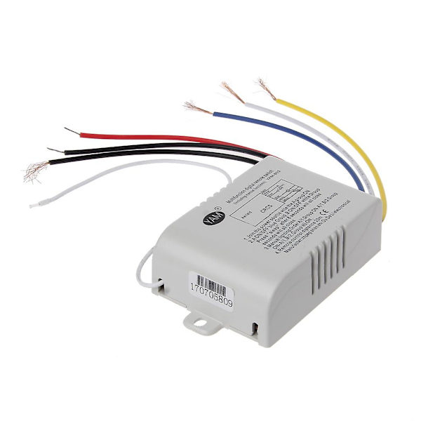 Trådlös 3-kanals On/Off Lampa Fjärrkontroll Switch Mottagare Sändare db