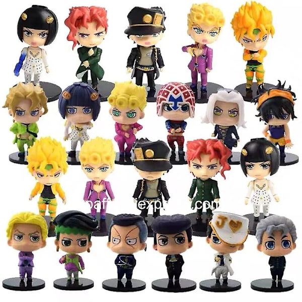 Jojo Bizarre Adventure Anime Figur Leksaker Kujo Jotaro Figurine Higashikata Josuke Kakyoin Noriaki Actionfigur Modell Dock Leksaker Db 1PCS Random
