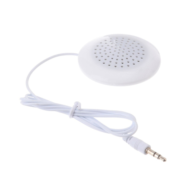 3,5 mm Mini Størrelse Bærbar Sengsiden Pute Sidehøyttaler Musikk Putehøyttaler (Hvit) [DB] White
