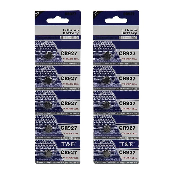 5 stk/10 stk Cr927 knappcellebatterier 3v litiumbatterier Cr 927 for klokker kalkulatorer og fjernkontrollbilnøkler [DB] 10 pieces