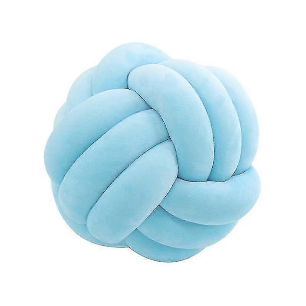 Knot Ball Knot Ball Pute Nappe Plysj Dekorativ Kaste DB light blue 20cm