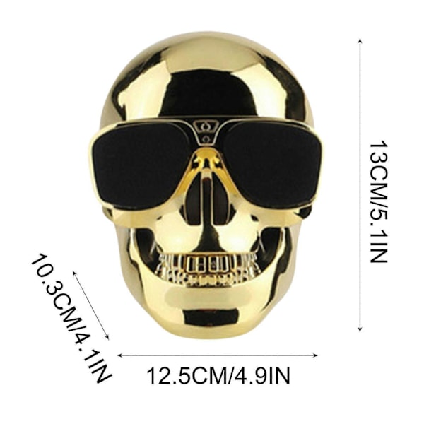 Kannettava Luuranko Kallo Bluetooth Langaton Kaiutin 15W BT4.0 FM Radio Halloween Langaton Kaiutin Halloween rekvisiitta äänirasia db GD