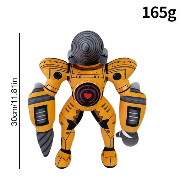 2023 Skibidi Toalettplysch, 11\" Titan Drill Man Plushie Leksak för Spelfans Present [DB] Yellow