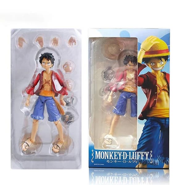 17cm Anime Figur Monkey D Luffy Variabelt Ledat Luffy Actionfigur Samlarobjekt Modell Prydnad Leksak Db 18cm Ace With Box