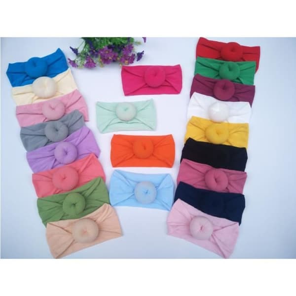 Elastiske hårbånd til babypiger - Donut - 7 farver - Bløde og behagelige[DB] 7 colors available