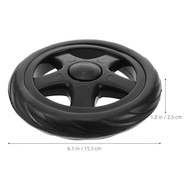 2 st Tvättkorg Hjul Rullande Korg Hjul Universal Korg Hjul Dragkärra Hjul [Db] Black 15.50X15.50X2.50CM