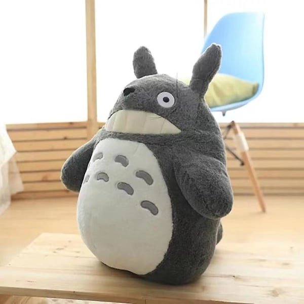 DB Surprise Promotion Totoro plysjleketøy søt plysj japansk anime figur dukke plysj Totoro med lotusbladblad barn leker julegave about 40cm smile