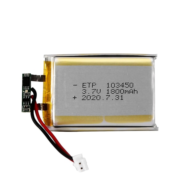 103450 3,7v 1800mah Lipo Polymer Lithium Oppladbart batteri for Mp3 GPS Navigator Headset E-bok
