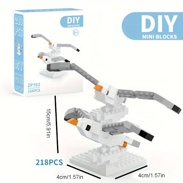 DIY MINI Byggklossar Fågelserie Pedagogiska Monteringsspel Saker Jul Födelsedagspresenter För Barn db Sea Mew