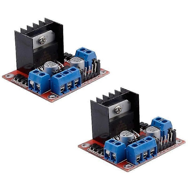 2-pak L298N Motorstyringskortmodul Dobbel H-bro DC-stepper for Ar-Duino Elektriske Prosjekter [Db]