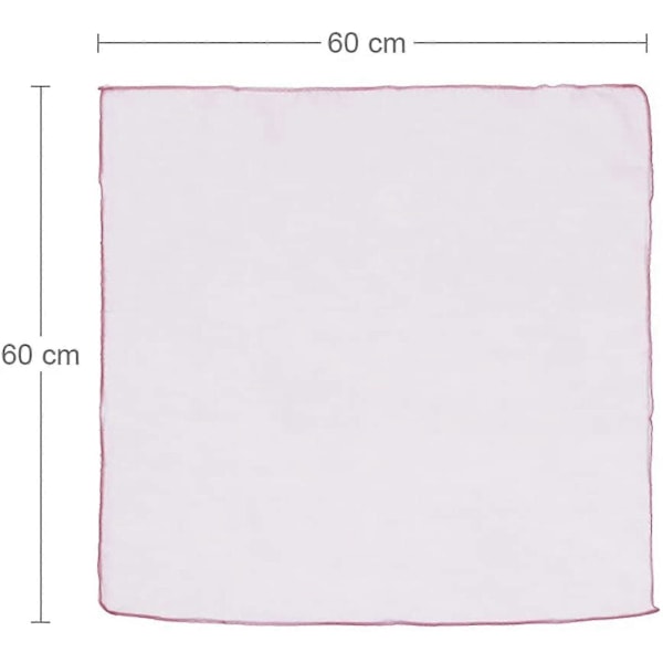 Pakke med 15 sjongleringshåndklær, chiffonghåndklær for dans, sjonglering, sensorisk lek, danse-håndklær, 60 x 60 cm fargerike håndklær [db]