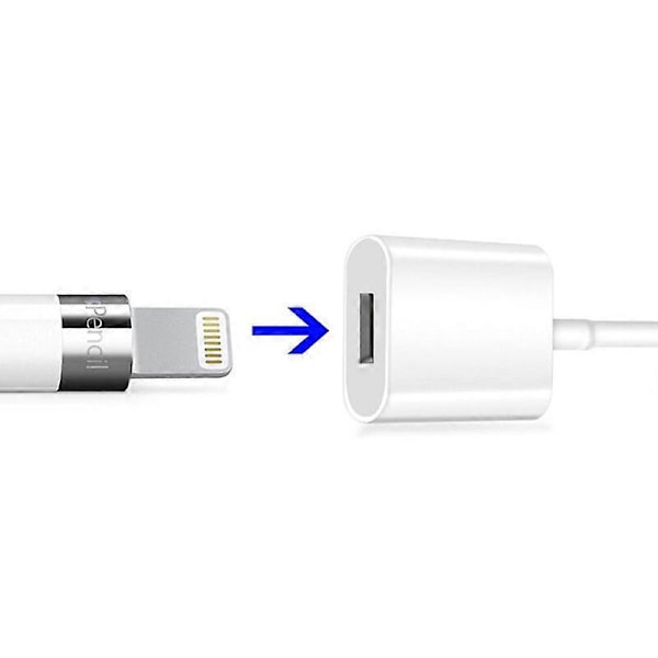 USB Lader Adapter for iPad Pro Apple Pencil Ladekabel Penn [DB] White