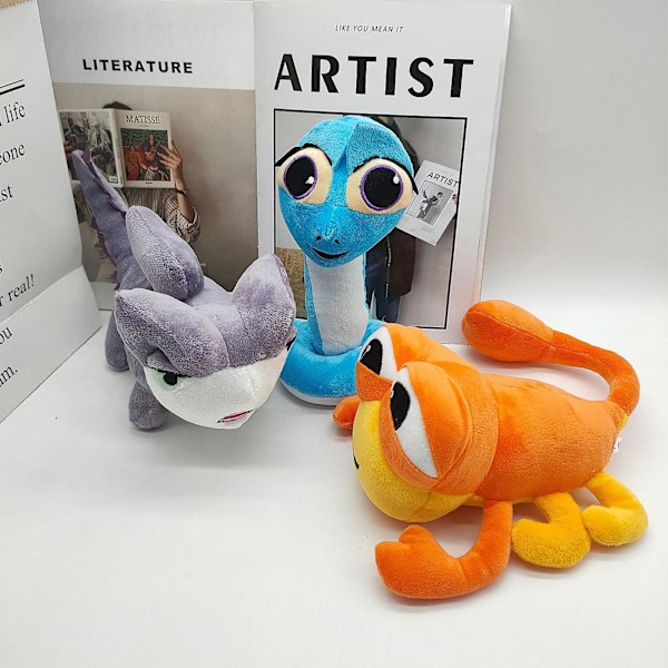 Plushleker - Koala, Skorpion, Øgle, Edderkopp, Slange Myk Utstoppa Dyreleker, Søte Tegneseriefigurer Dyr Dukke [DB] Snake