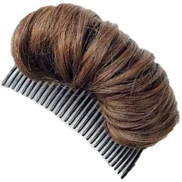 Hair Half Ball Head  Fluffy Hair Pad Styling Insert Tool Increased Hair Pad Hair Accessories (Light Brown)