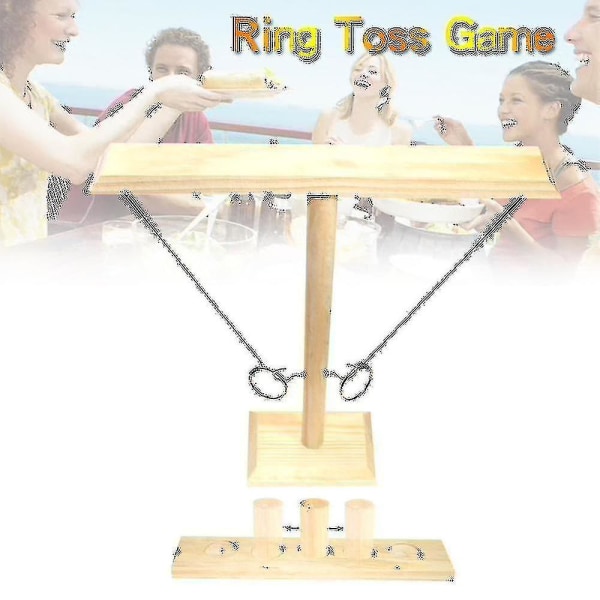 Adults Hook And Ring Toss Battle Craggy Game Drinking Interactive Game [DB] Black