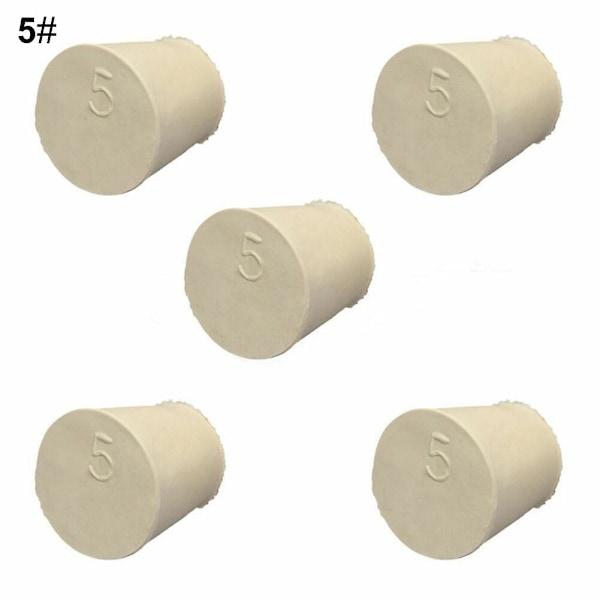 5 st Gummistopper Proppar Pluggar Laboratorieflaska Rör Tätat Lock Korkar db 5# 29x22x28mm