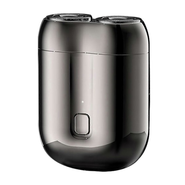 Elektrisk rakhyvel med dubbla huvuden för män - Mini USB-rakapparat, portabel, tvättbar [DB] Grey