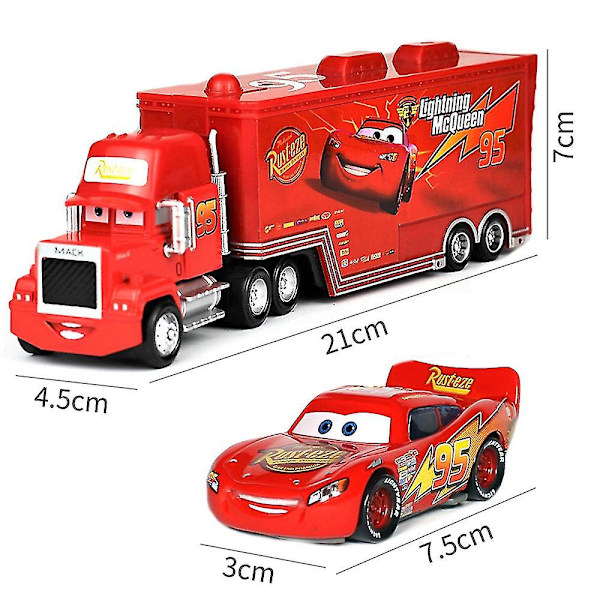 Bilar Film The King Chick Hicks Mack Truck Uncle Truck & Sportbil Leksaksuppsättning för barn Db Mcqueen