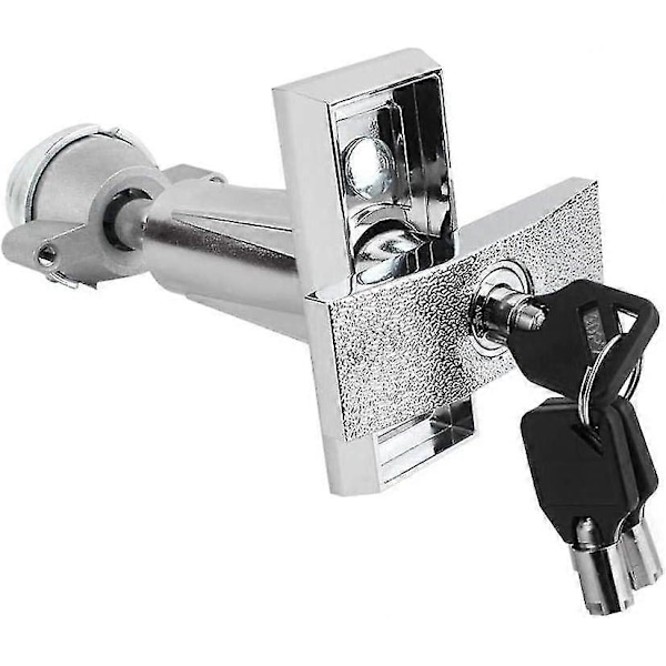 DB Automat Lås, Universell Sink Legering Sikkerhetslås med Nøkkel for Sikkerhetsskap Lås, Snacks Brus Automat Lås (Sølv) (1 stk)