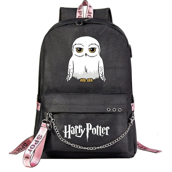 Harry Potter Ryggsäck för tonåringar - Trendig skolväska för pojkar och flickor - Cartoon Design med stor kapacitet för resor - Students Casual Mochilas DB 9