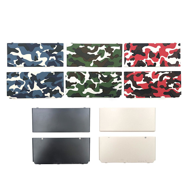 Ersättning Front Back Faceplate Plates Batterihölje Skal för New 3ds [DB] Black