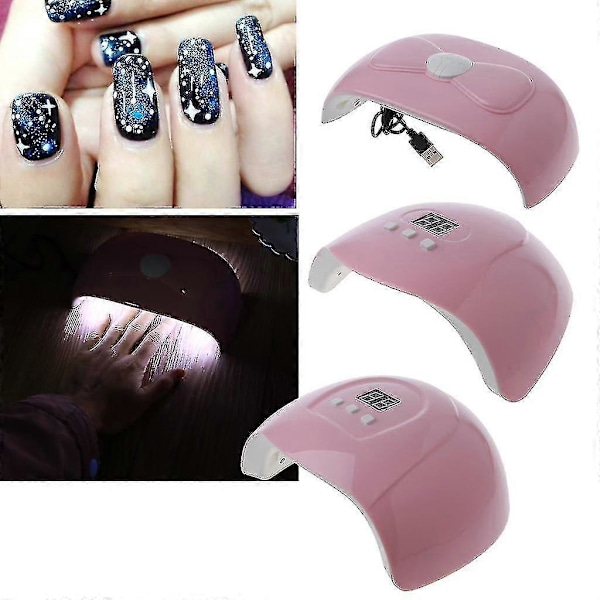 54w UV-tørrer UV-harpiks Hurtig UV-hærdningslampe 30s 60s 90s Timer Neglekunst Manicure Gel-tørrer USB-opladning Smykkefremstillingsværktøjer-1 db