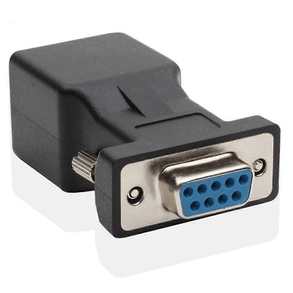 2 kpl 9-nastainen sarjaportti DB9 RS232 uros naaras RJ45 Cat5e/6 Ethernet-adapteriin [DB]