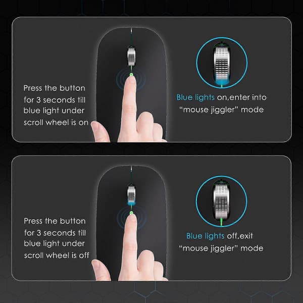 Muse Jiggler Anti-dvale Auto-flyt Cursor Virtuel Trådløs Bluetooth-mus Forhindrer Computer Låseskærm Mover E [DB]