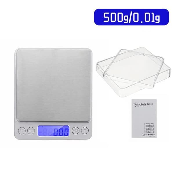 Mini LCD digital köksvåg, hög precision - 0,01g, 500g[DB]