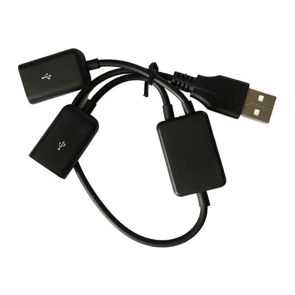 USB-forlængerkabel 2-i-1 stabilt signal USB-udvidelse 1 han til 2 USB-hun datahub strømadapter[DB]