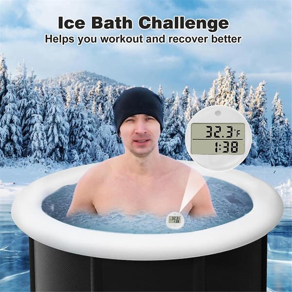 Db isbadtermometer og timer, vanntermometer for isbad, vanntett kaldt bad isbadtilbehør White