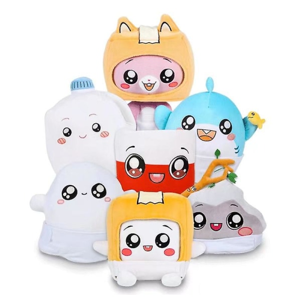 Lankybox Musikalisk Mjölkdocka Haj Träd Hink Ingen Musik Leksaker Glow In The Dark Ghosty Plushie Baby Boxy/foxy Robot Plushie Dolls [DB] 20cmx24cm no music