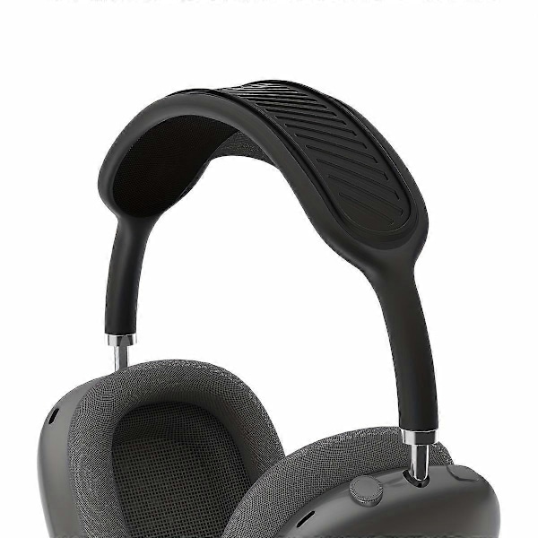 5 kpl Silikonipääpantasuojukset AirPods Max -kuulokkeille, pehmeät kuulokepannan pehmusteet, yhteensopivat varaosatarvikkeet, kestävät, hienkestävät [DB] Black
