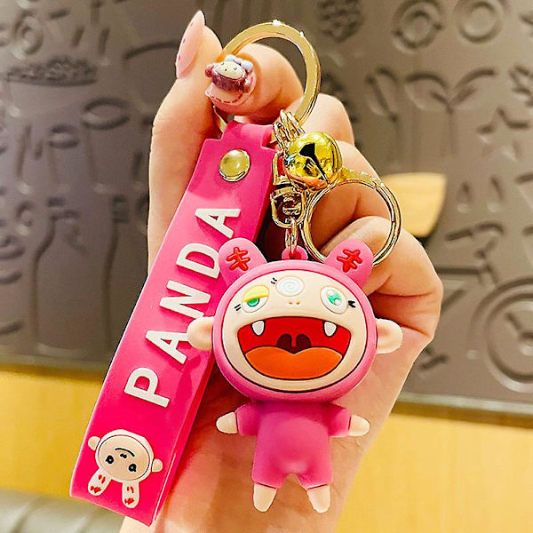 Murakami Takashi -malliavainperä, jossa hummerilukko, hihna ja kello, 3D-sarjakuva Kiki -riippukoriste autoon, laukkuun, uusi DB Pink Takashi Murakami