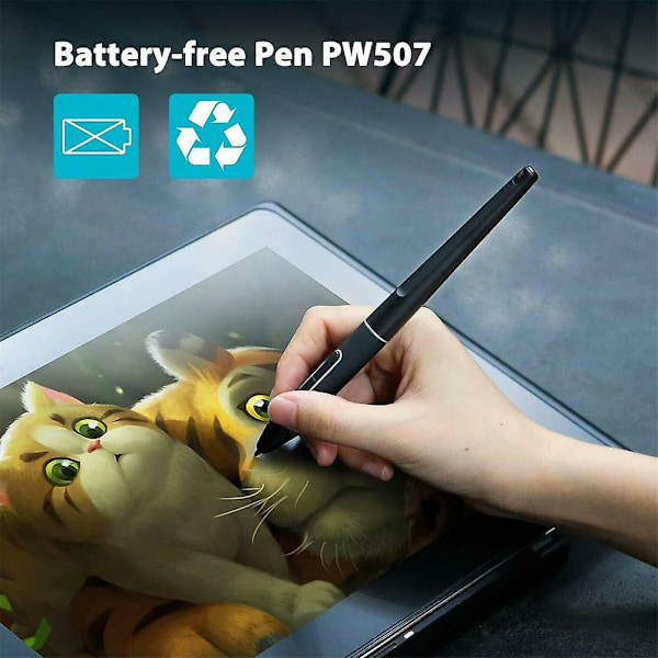 PW507 Batterifri Pennstylus 8192 För HUION KAMVAS db As shown