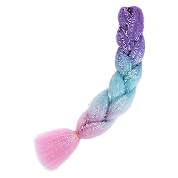 24 tommers flettehår-ekstensjoner Syntetisk Ombre Heklet Flettehår DIY Jumbo Flette for Kvinner {DB} 1 24inch