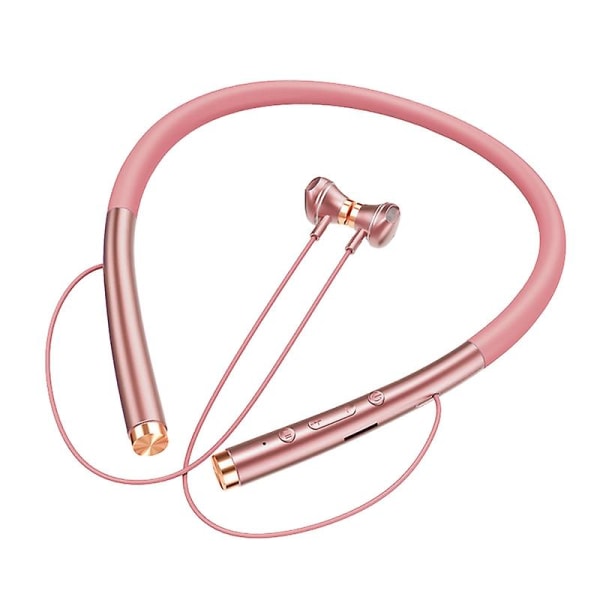 Kaulanauha Bluetooth-yhteensopiva 5.0 stereokuuloke vedenpitävä ripustuskaula langaton kuuloke urheiluun Jikaix Pink