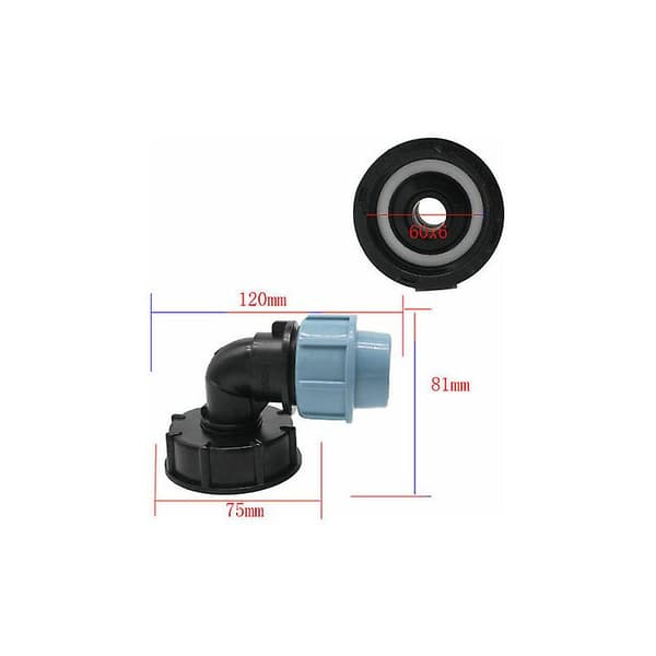 Db IBC tank adapter, IBC tank adapter med 25mm plastforbindelse