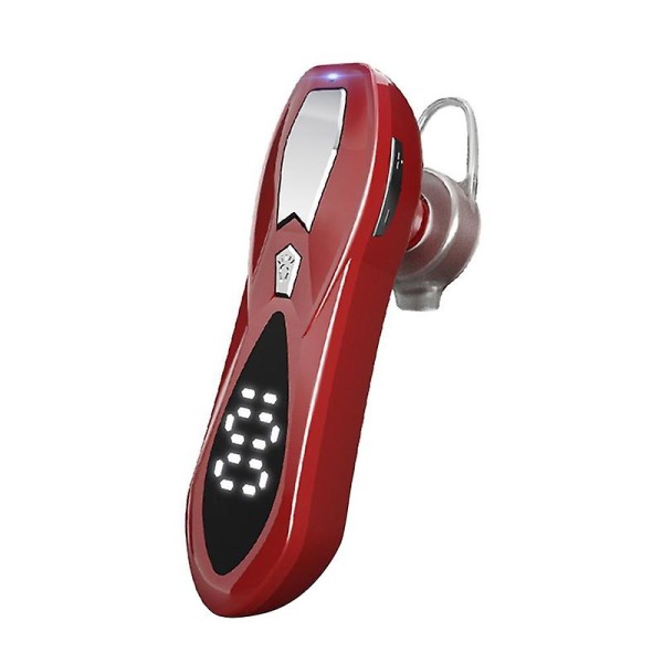 Bärbar affärs-sport trådlös Bluetooth-kompatibel 5.1 Lcd In-ear enkel öronsnäcka öronsnäcka Jikaix Red