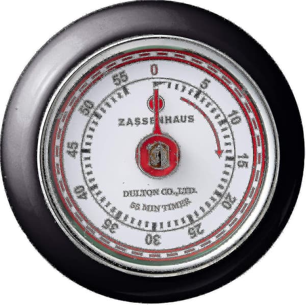 Magnetisk Retro Köktimer, Klassisk Mekanisk Kocktimer DB Black