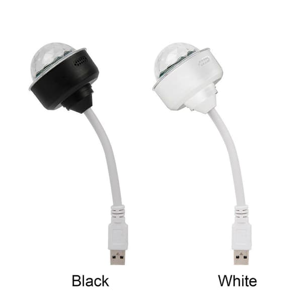 Helt Ny USB Discolampe, Discolamper, Plugg inn Diskokulelampe, Diskokulelampe db Black