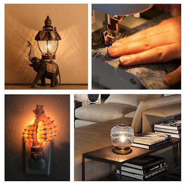 Db Pack med 6 Himalaya Salt Lamp Glödlampor E12, 15 Watt För Sovrumsbelysning Dekor 220-240v