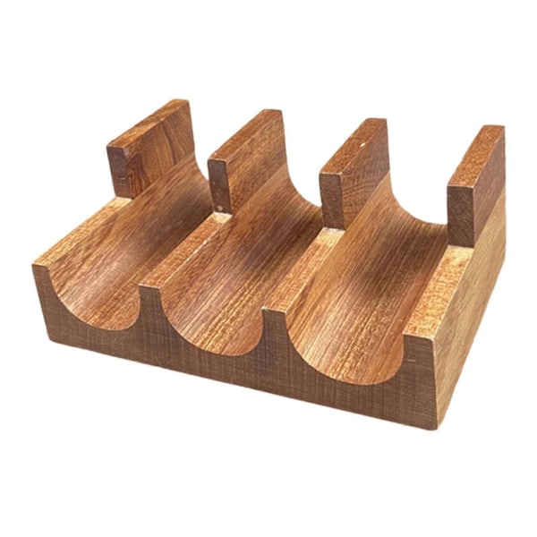 Træ Sushi Holder, Sushi Serveringsplade, Serveringsfad Stativ, Taco Stativ Bakke til Samlinger Restaurant [DB] Wood 3 Grid