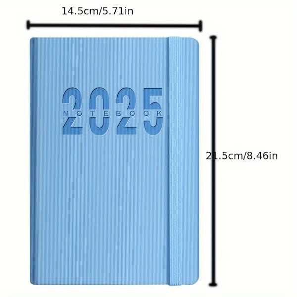 2025 Uusi Kalenterilogikirja Itsekurin Tarkastus Ajanhallinta Yksi Sivu Päivässä 365 Päivän Suunnitelma Toimisto [DB] Blue