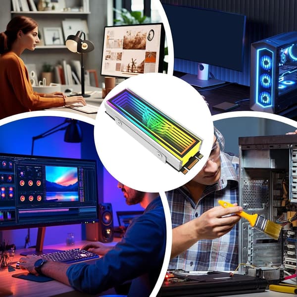 Harddisk-køler, lydløs radiator med skridsikker base, eksternt køleventilator-tilbehør, bærbart varmeafledningsværktøj, til computer, bærbar computer[DB] White