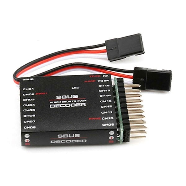 SBUS - 16CH PWM -muunnin SBUS - PWM/PPM -dekooderit Kaksipuolinen PPM -tuki Muunnos Futaba Orange SBUS -signaaleille [DB] As Shown