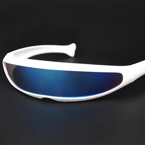 Futuristiska smala Cyclops-färgade spegelglasögonglasögon 0695 | Fyndiq