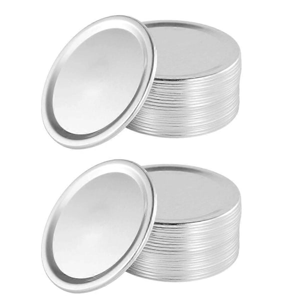 24 stk. Silikone Mason Jar Låg Konserveringsglas Låg Mason Jar Låg Konserveringsglas Låg Type Låg [DB] Silver 7X7cm