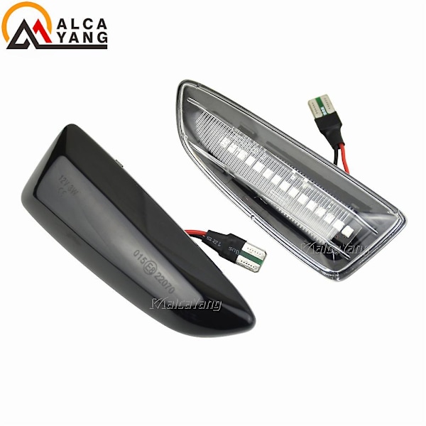 2 kpl LED-dynaamiset sivuvilkut, sekvenssitoiminto, Opel Astra J Astra J K Zafira C Insignia B Grandland X [DB] Dynamic Smoked